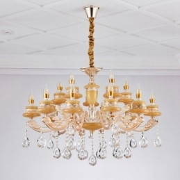 15 Lichts Traditionele Klassieke Geïntegreerde Metalen Kroonluchter