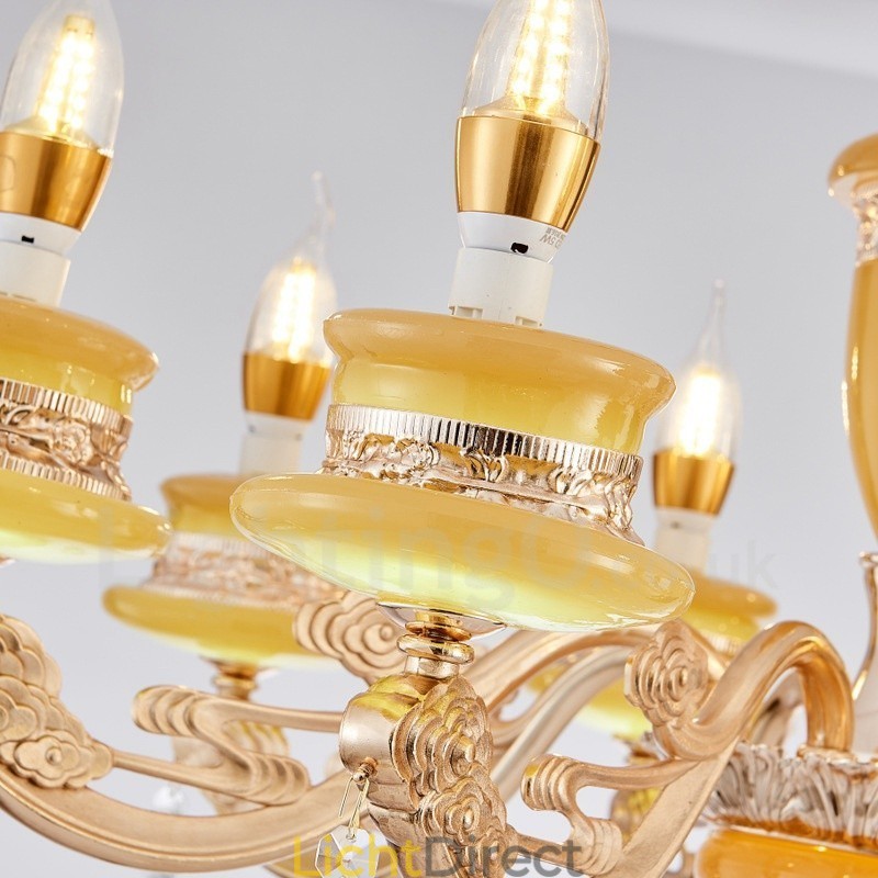 15 Lichts Traditionele Klassieke Geïntegreerde Metalen Kroonluchter