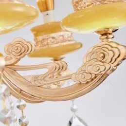 15 Lichts Traditionele Klassieke Geïntegreerde Metalen Kroonluchter