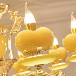 15 Lichts Traditionele Klassieke Geïntegreerde Metalen Kroonluchter