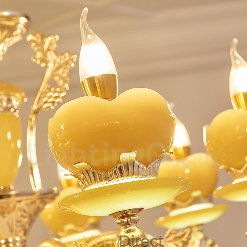 15 Lichts Traditionele Klassieke Geïntegreerde Metalen Kroonluchter