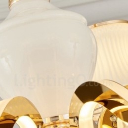 6-lichts traditionele klassieke geïntegreerde metalen luxe kaarskroonluchter