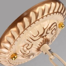 9-lichts mediterrane stijl geïntegreerde metalen kroonluchter met glazen kap