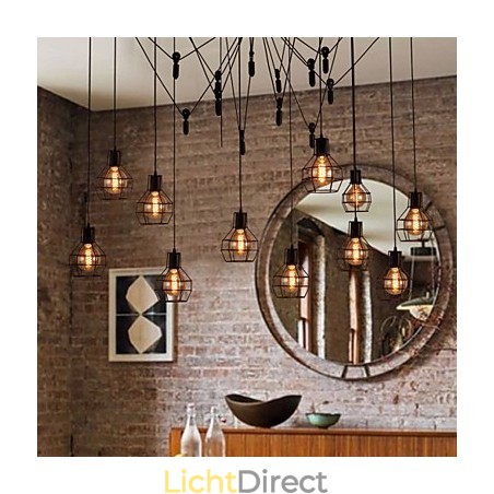 Creatieve Amerikaanse stijl hanglamp met 12 lampen Creatieve Amerikaanse stijl hanglamp met 12 lampen