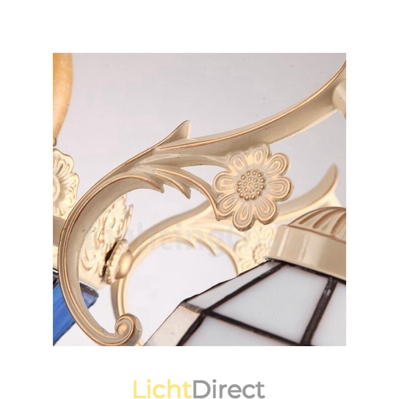 11-lichts mediterrane stijl geïntegreerde metalen kroonluchter met glazen kap