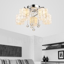5-lichts moderne eigentijdse geïntegreerde kroonluchter