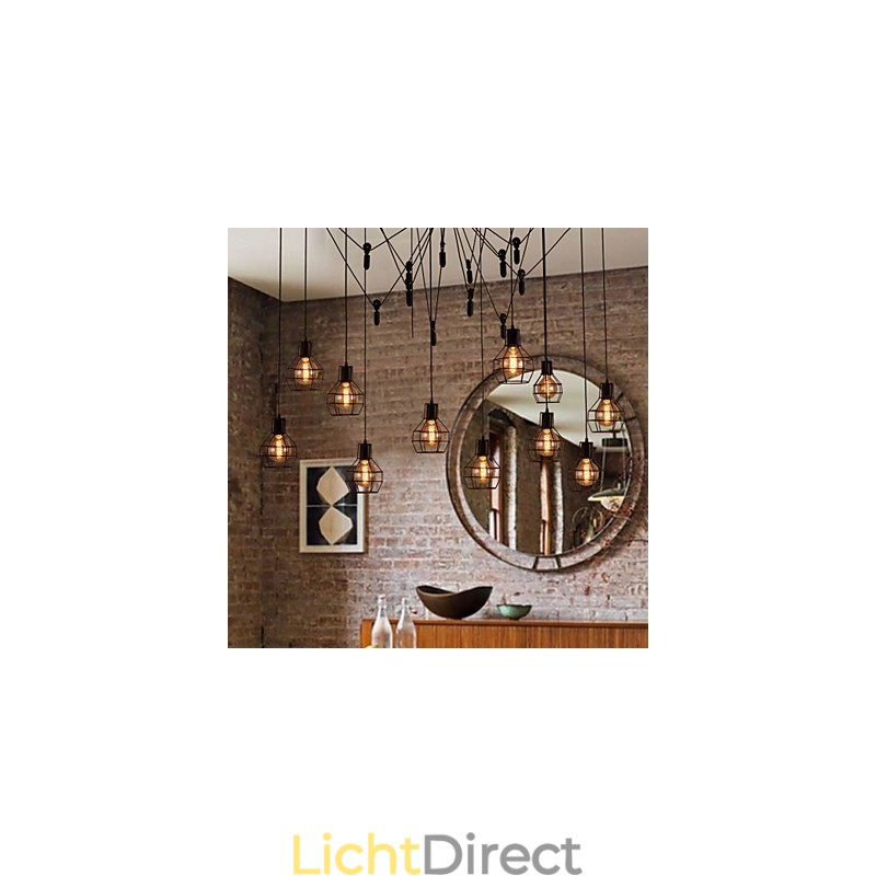 Creatieve Amerikaanse stijl hanglamp met 12 lampen