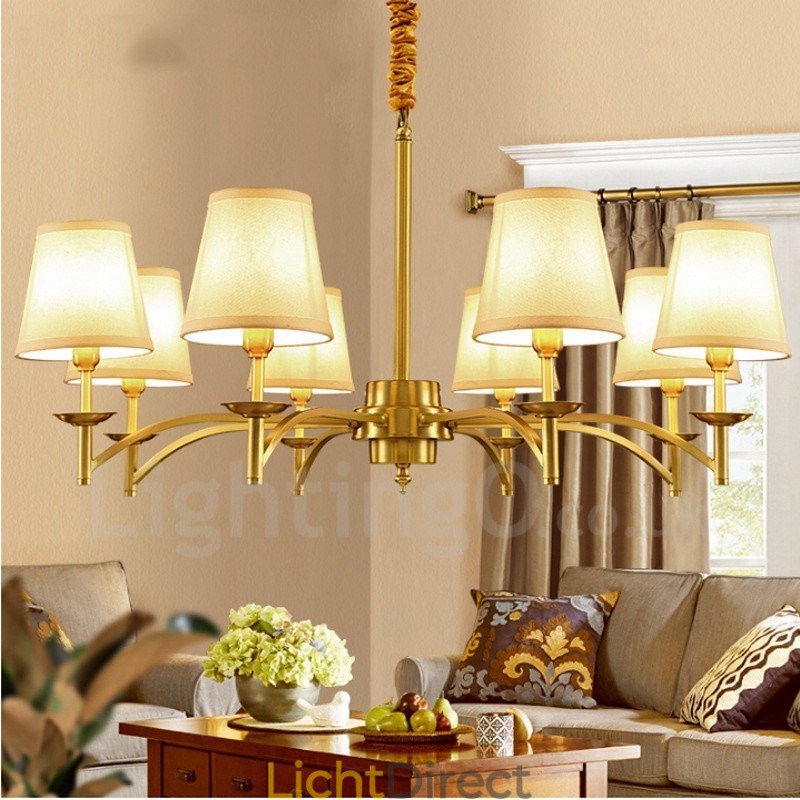 8-lichts rustieke lodge geïntegreerde metalen kroonluchter