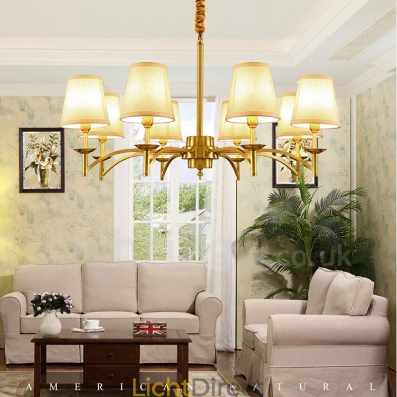 8-lichts rustieke lodge geïntegreerde metalen kroonluchter