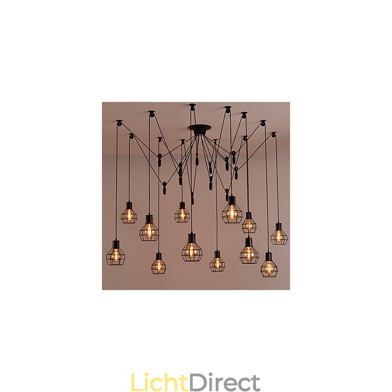Creatieve Amerikaanse stijl hanglamp met 12 lampen