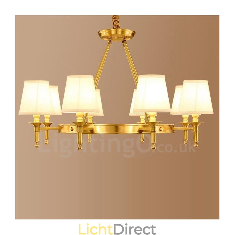 8-lichts rustieke lodge geïntegreerde metalen kroonluchter