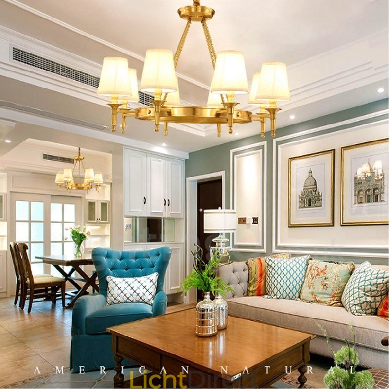 8-lichts rustieke lodge geïntegreerde metalen kroonluchter