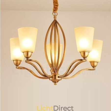 5-lichts rustieke lodge geïntegreerde metalen kroonluchter