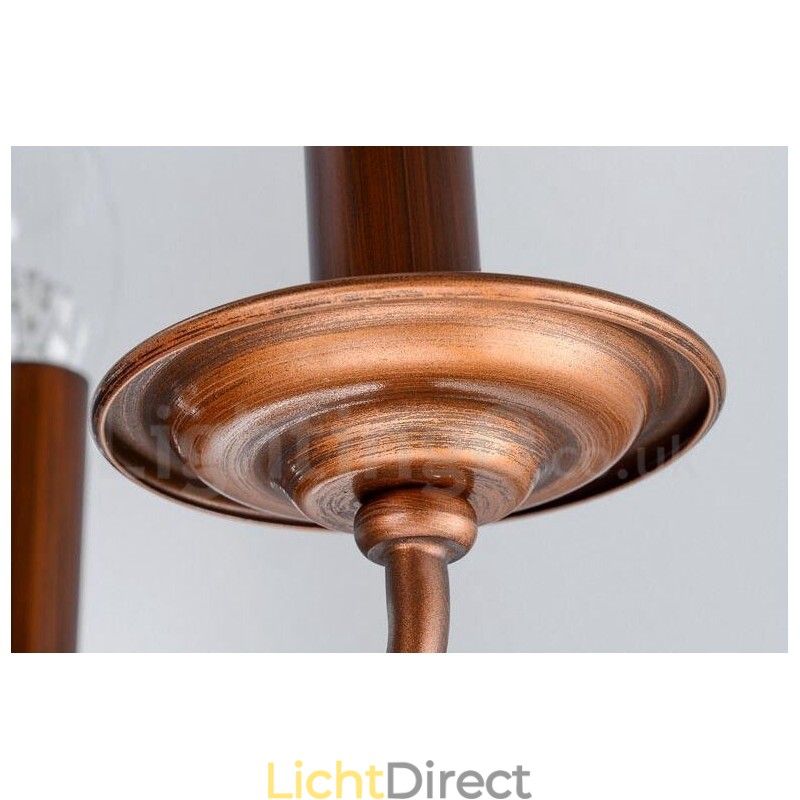 4-lichts rustieke lodge geïntegreerde metalen kroonluchter