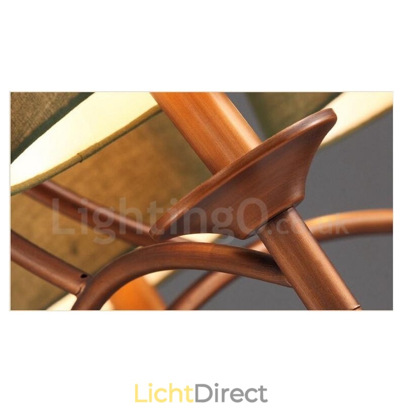 8-lichts rustieke lodge geïntegreerde metalen kroonluchter