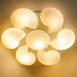 7-lichts traditionele klassieke geïntegreerde kroonluchter met glazen kap