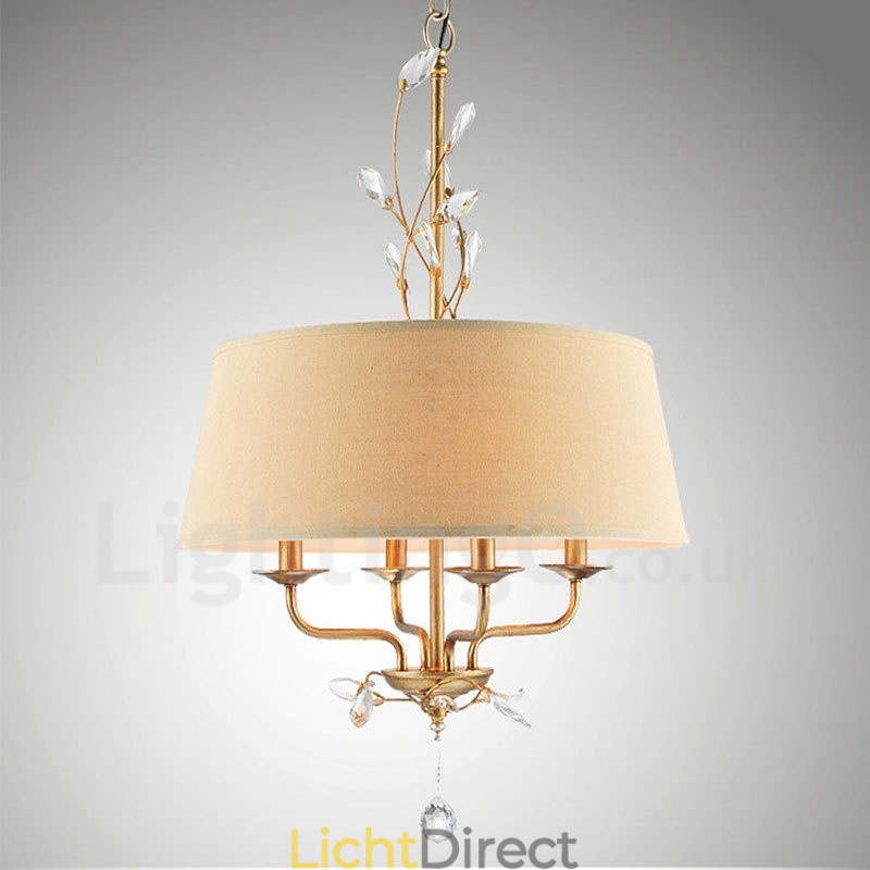 4-lichts rustieke lodge geïntegreerde metalen kroonluchter