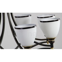 8-lichts rustieke lodge geïntegreerde metalen kroonluchter