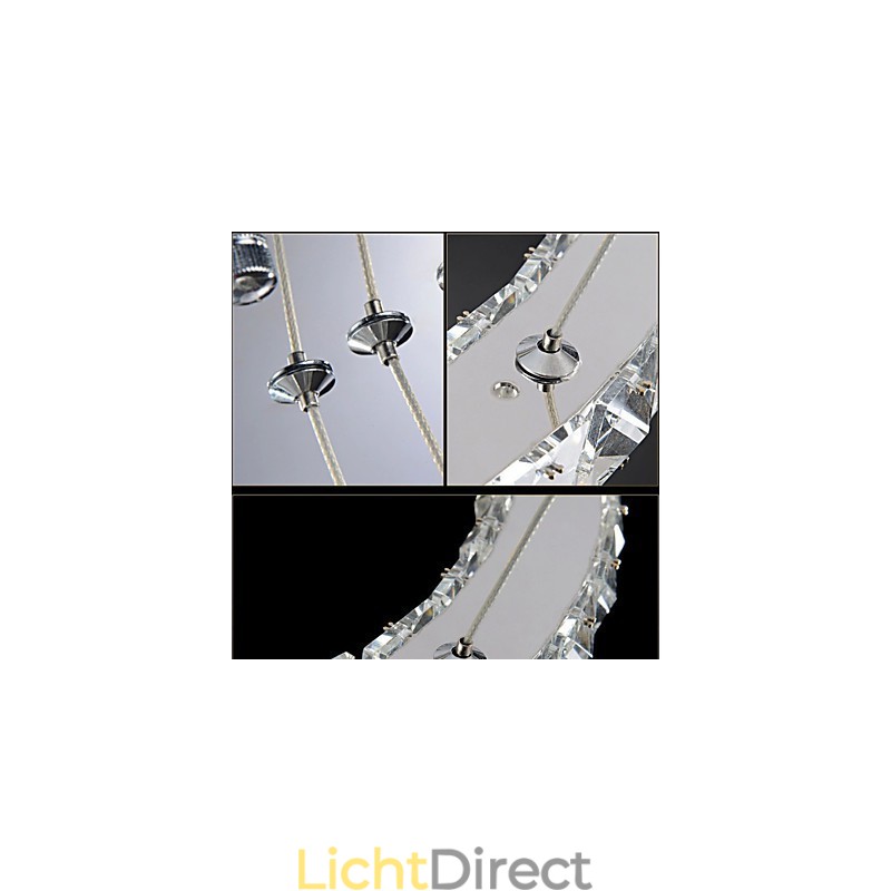 Kristallen hanglamp moderne verlichting drie ringen D204060 K9 grote kristallen plafondlampen armaturen