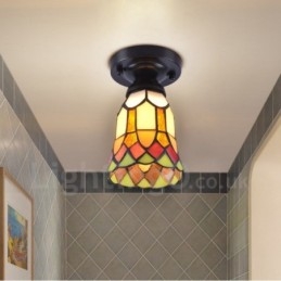 Geïntegreerde plafondlamp in mediterrane stijl