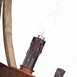 Vintage Amerikaanse rustieke houten hanglamp wijnrek kroonluchter lamp Liviing and Lamp