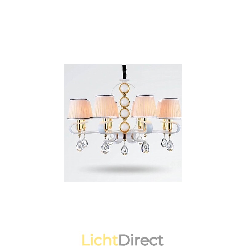 Stoffen kroonluchter 8-lichts moderne minimalistische hoogwaardige lamp