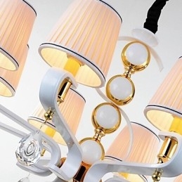 Stoffen kroonluchter 8-lichts moderne minimalistische hoogwaardige lamp