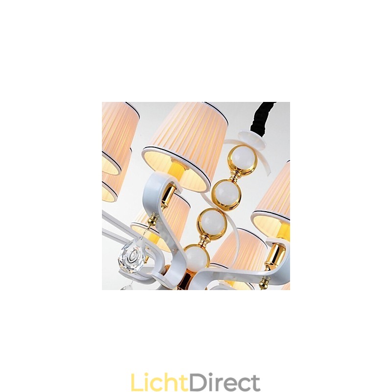Stoffen kroonluchter 8-lichts moderne minimalistische hoogwaardige lamp
