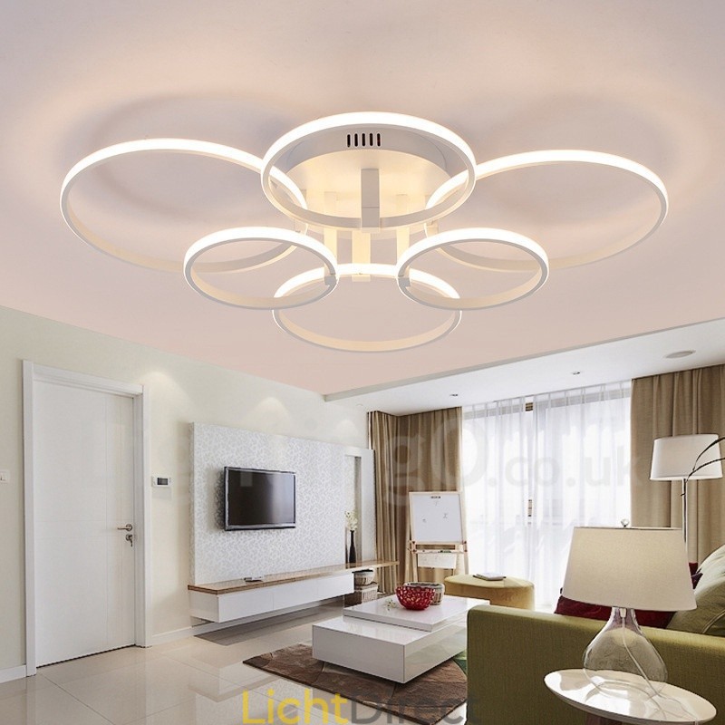 6-lichts moderne, eigentijdse, geïntegreerde metalen inbouwlamp