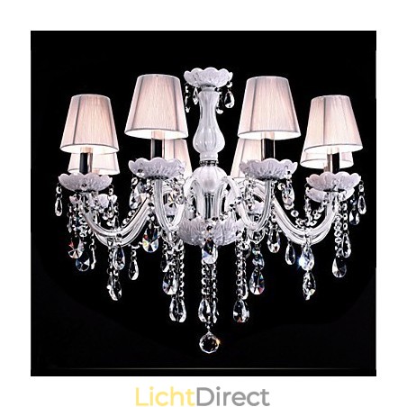 6 lampen luxe kristallen kroonluchter witte kleur K9 kristallen kroonluchter 6 lampen luxe kristallen kroonluchter witte kleur K9 kristallen kroonluchter