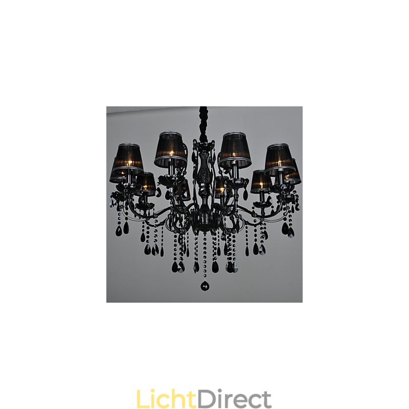 Kroonluchter Kristal Modern Hedendaags Kristal 10 Licht Metaal