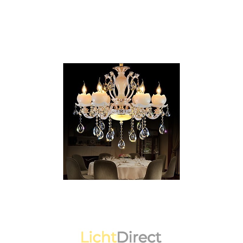 Luxe Europese stijl zinklegering jade kristal hanger