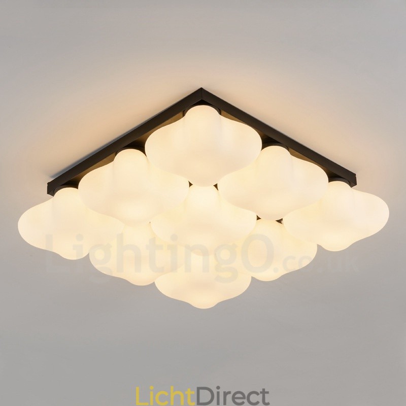 9-lichts rustieke lodge geïntegreerde plafondlamp