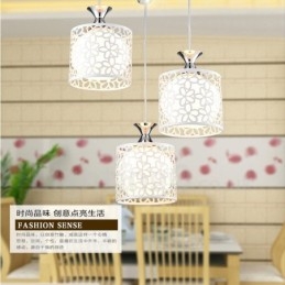 3-lichts moderne, eigentijdse, gloeilamp metalen hanglamp