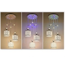 3-lichts moderne, eigentijdse, gloeilamp metalen hanglamp