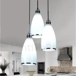 3-lichts moderne, eigentijdse, geïntegreerde metalen hanglamp