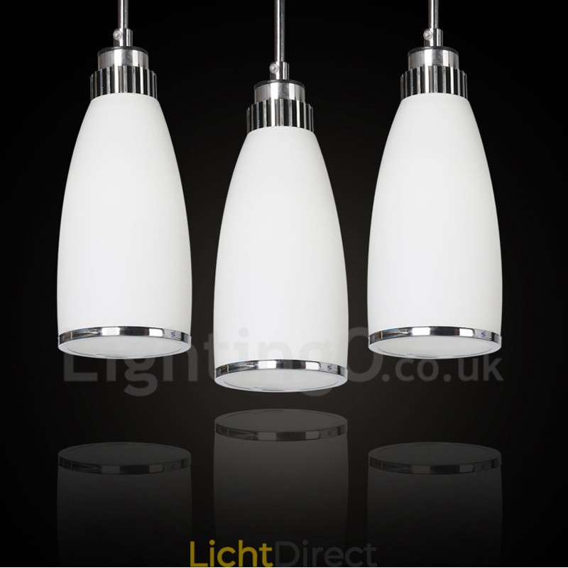 3-lichts moderne, eigentijdse, geïntegreerde metalen hanglamp