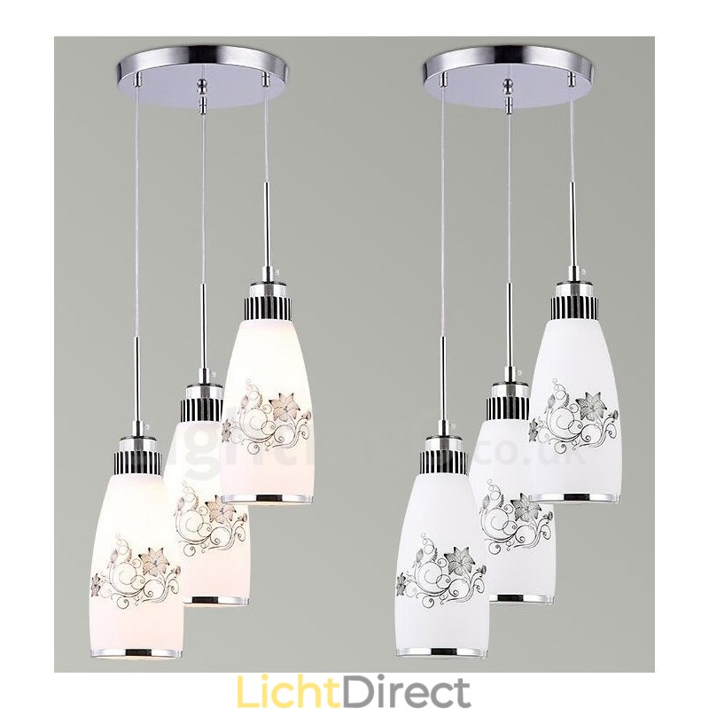 3-lichts moderne, eigentijdse, geïntegreerde metalen hanglamp