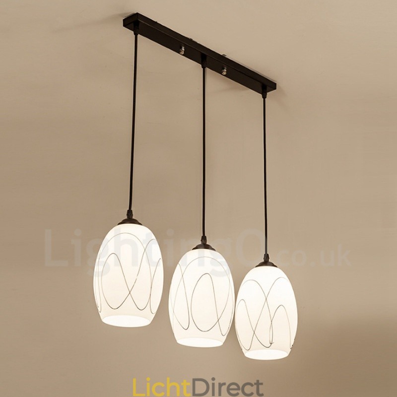 3-lichts rustieke lodge geïntegreerde metalen hanglamp