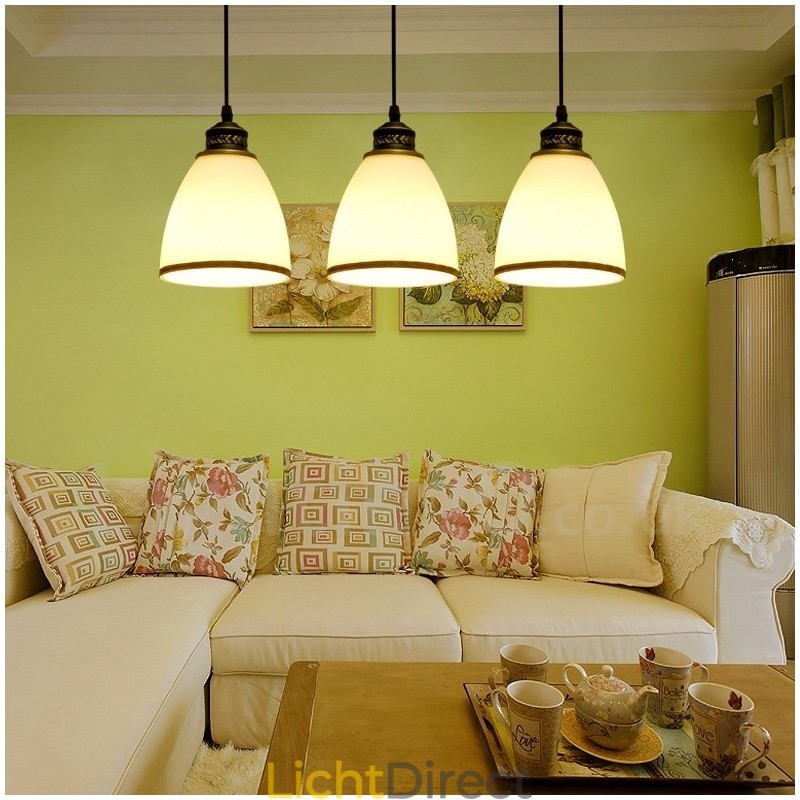 3-lichts rustieke lodge geïntegreerde metalen hanglamp