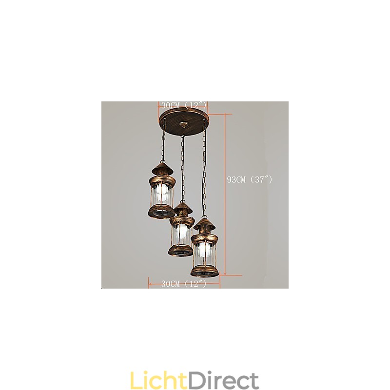 Rustieke Lodge Vintage Retro Mini Stijl Metalen Hanglamp
