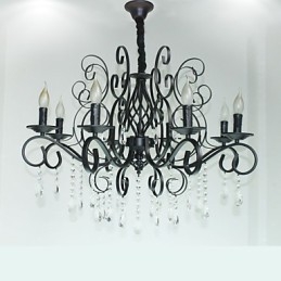 8 Hoofd van Europese stijl Kristallen Lamp Metalen Kroonluchter Verlichting