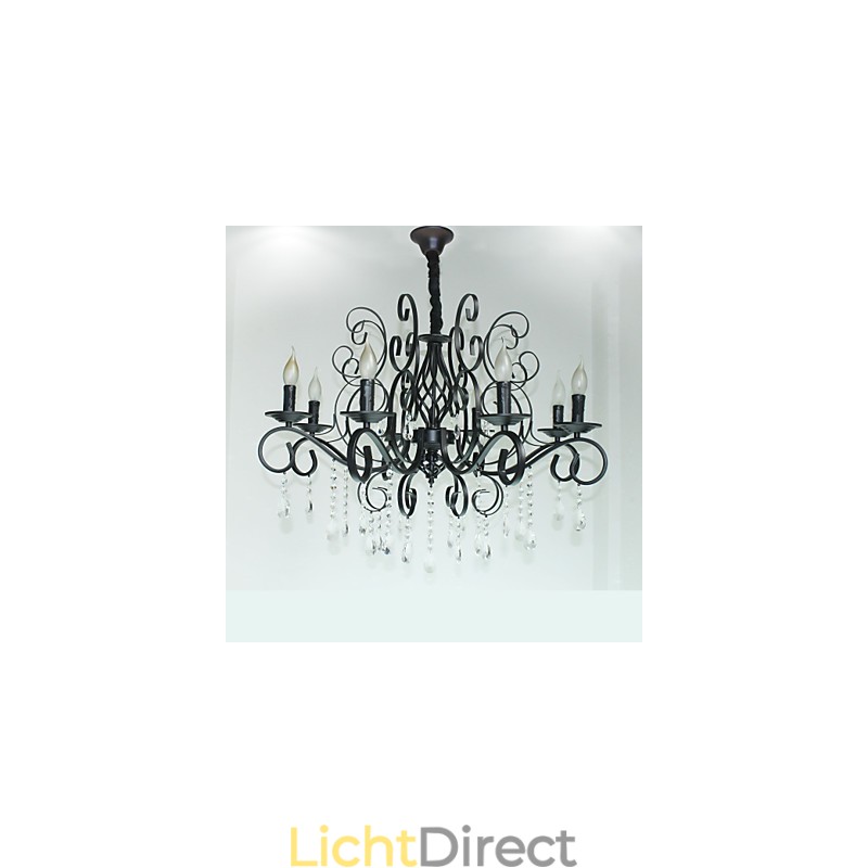 8 Hoofd van Europese stijl Kristallen Lamp Metalen Kroonluchter Verlichting