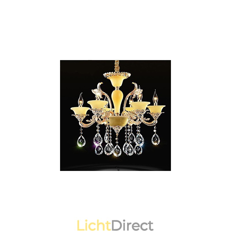 Europese Kristallen Hanglamp Zinklegering Kristallen Hanglamp