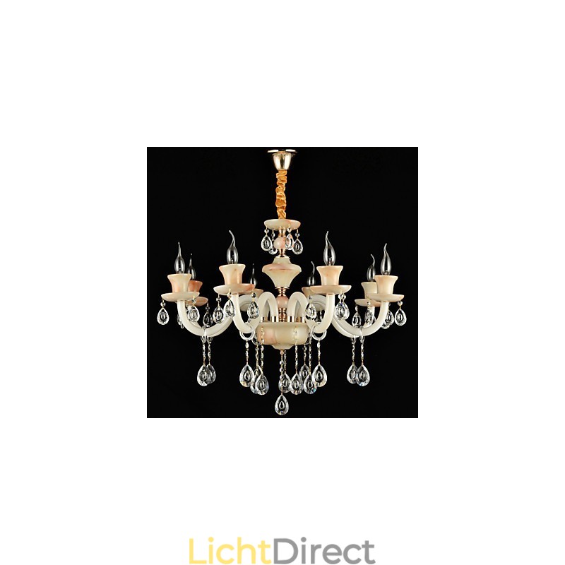 Moderne, eigentijdse, traditionele, klassieke, gegalvaniseerde kenmerken voor kristallen, mini-stijl metalen kroonluchter
