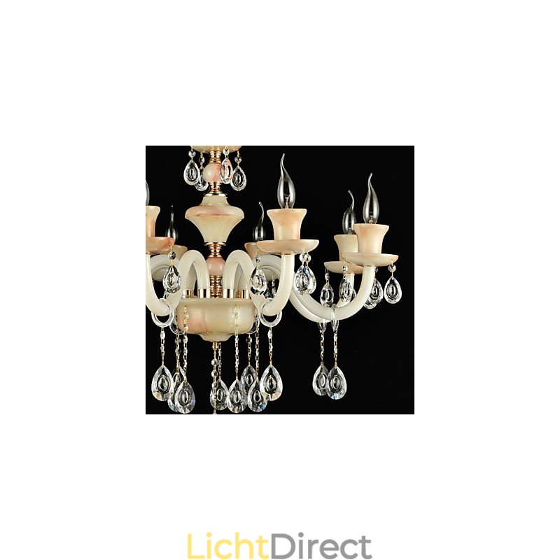 Moderne, eigentijdse, traditionele, klassieke, gegalvaniseerde kenmerken voor kristallen, mini-stijl metalen kroonluchter