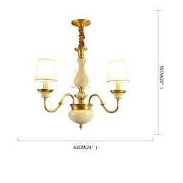 Alle koperen kroonluchter Jade decoratieve kroonluchter