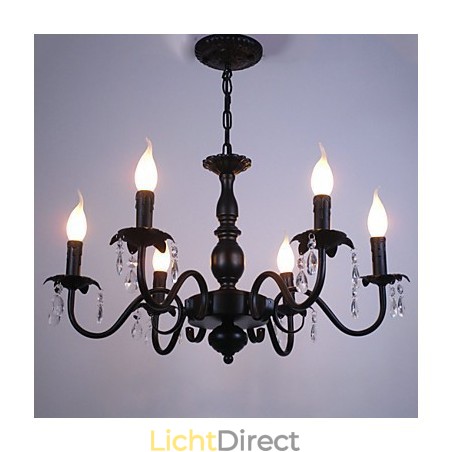 Europese Stijl Kroonluchter Kaars Kristallen Lamp Eenvoudige IJzeren Kunstlamp Decoratieve Lamp Europese Stijl Kroonluchter Kaars Kristallen Lamp Eenvoudige IJzeren Kunstlamp Decoratieve Lamp