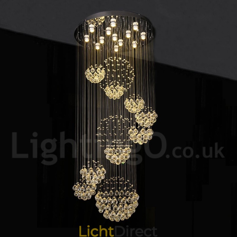 Extra Lengte 5 Meter Kristal Lange Plafond Hanglamp Moderne Kroonluchter Thuis Hangende Verlichting Kroonluchter Lampen Armaturen