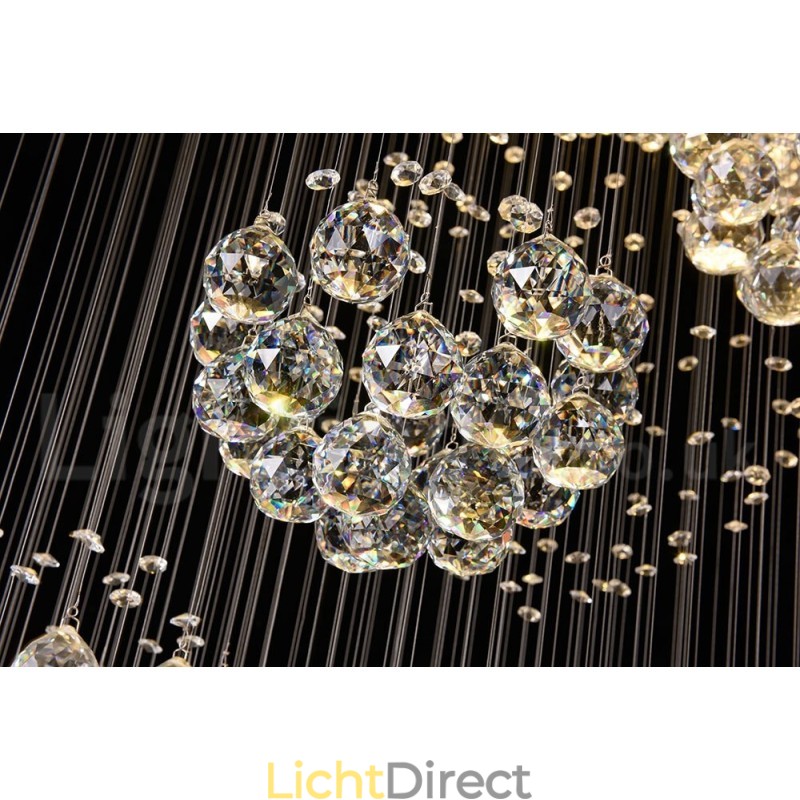 Extra Lengte 5 Meter Kristal Lange Plafond Hanglamp Moderne Kroonluchter Thuis Hangende Verlichting Kroonluchter Lampen Armaturen
